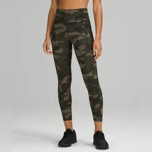 NWT Lululemon Fast and Free HR Tight 25" camo leggings